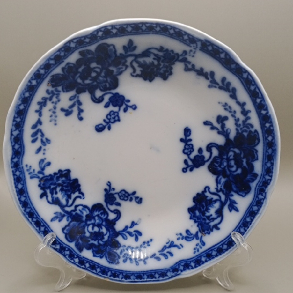 Richmond White Ceramic Piece with Blue Marking